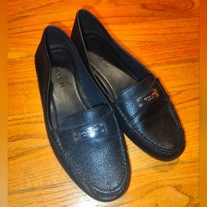 Coach Women's Black Leather Loafers Flats Size 8.5